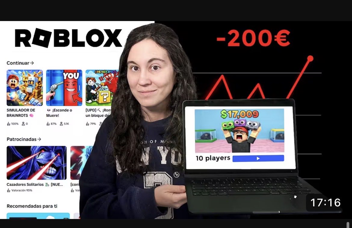 Donebylaura's tweet photo. Nuevo video! Hago un juego de Roblox con IA y lo intento monetizar. https://t.co/NoGF1cWhCq