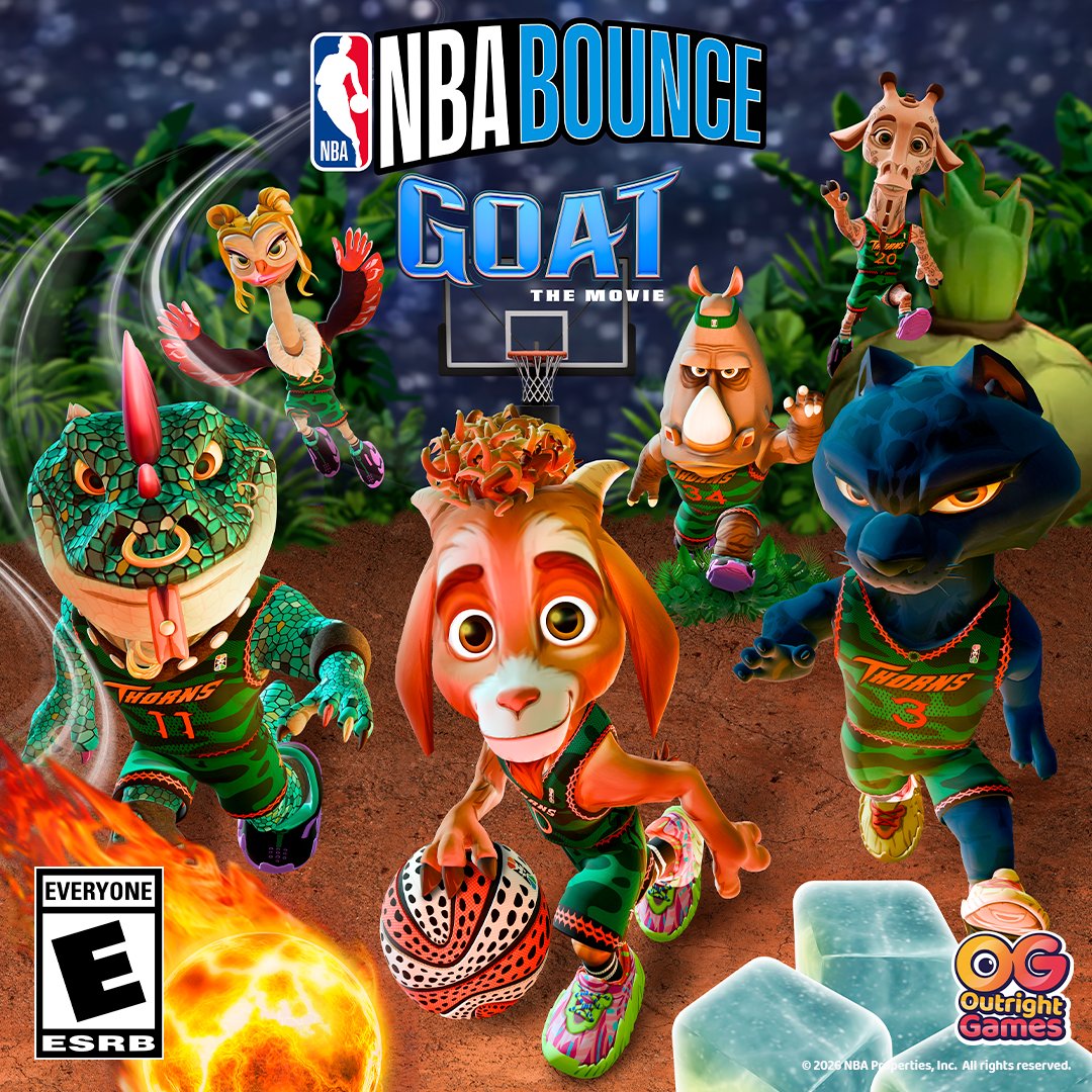 Step into GOAT: The Movie universe in NBA BOUNCE! Play as your favorite GOAT characters and hit the Roarball court. Now available on PlayStation, Xbox, Nintendo &amp; Steam and see #GOATmovie – now playing exclusively in theatres. Get tickets. goatmovietickets.com