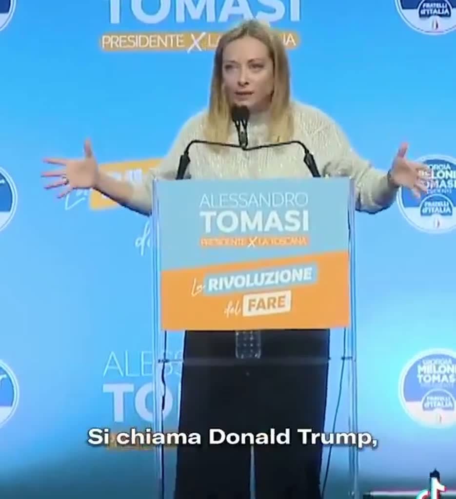 Italian PM Giorgia Meloni: "The problem is that there is one person we need to thank, and it’s neither Greta Thunberg nor Landini nor Francesca Albanese. His name is Donald Trump, President of the United States of America, a Republican—in line with Republican presidents of the