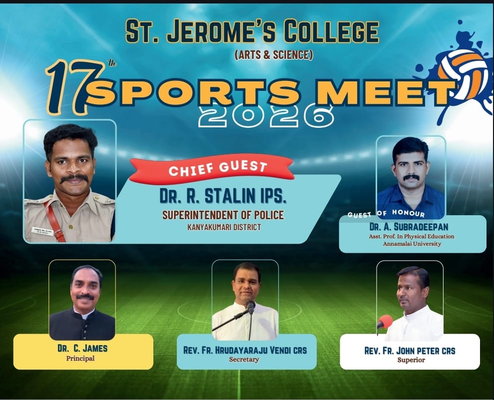 cjamesha's tweet photo. With great pride, we welcome the District Superintendent of Police as the Chief Guest for our Annual Sports Meet.
#SportsMeet2026 #StJeromesCollege https://t.co/nSJaC6eGH3