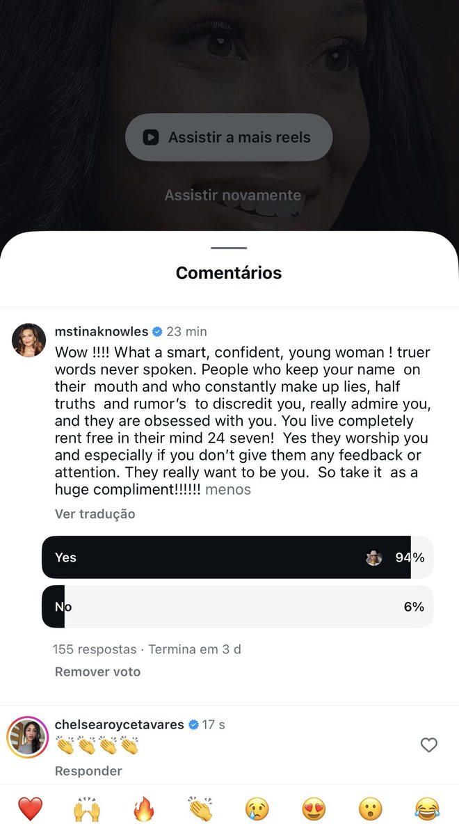 ⭐️ Tina Knowles defiende a Beyoncé tras las críticas que ha recibió tras las listas falsas de Epstein: "La gente que habla mucho de ti y que constantemente inventa mentiras y rumores para desacreditarte, en realidad te admiran y están obsesionados. Vives en sus mentes 24/7".