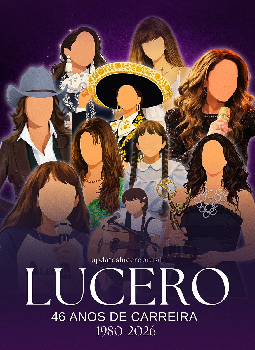 leandrabr_'s tweet photo. 46 anos de uma trajetória impecável! ✨

​De 1980 a 2026, @LuceroMexico nos presenteou com talento, luz e personagens inesquecíveis. Uma vida inteira dedicada à arte e ao público. Parabéns, Rainha! 👑💜

#LuceroContigo | LUCERO 46 CONTIGO https://t.co/EKvUGOS65r