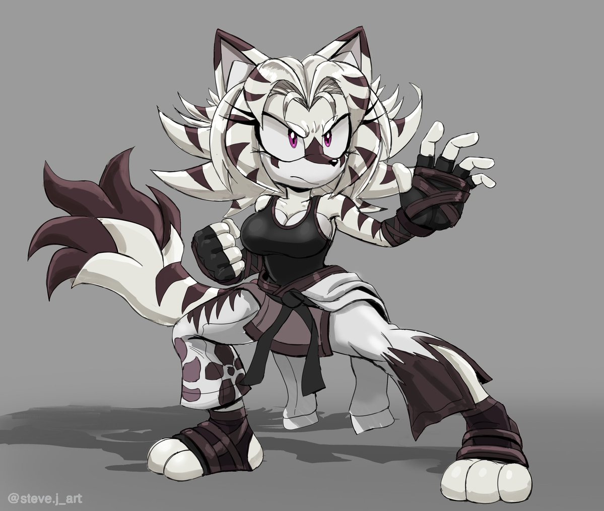 GET READY FOR THE NEXT BATTLE 🔥 👊🏾 Sonic x Tekken 
Slash the tiger in Lydia’s gi a comm I did <a href="/jasthegunhog/">Jasmine</a> 
#sonic #tekken