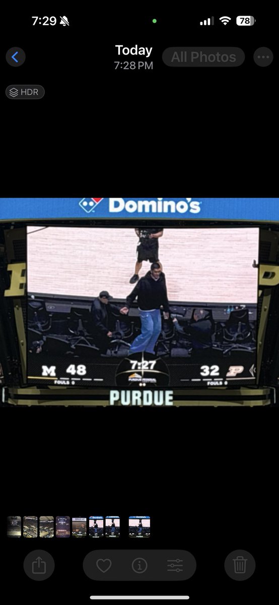 Zach Edey walking Gene Keady back to his seat at halftime. 

They say this program is a family for a reason.