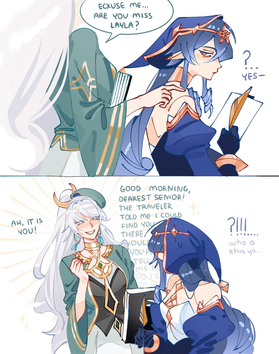 zerosevxn's tweet image. would be funny if zibai actually entered the akademiya and the same faculty as layla