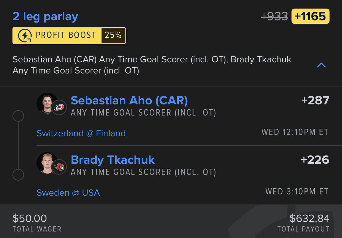 🎯 Olympic Goalscorers - February 18th

We’ve cashed 8 of 12 goalscorers so far in the tournament 🔥

Who’s riding? 👇