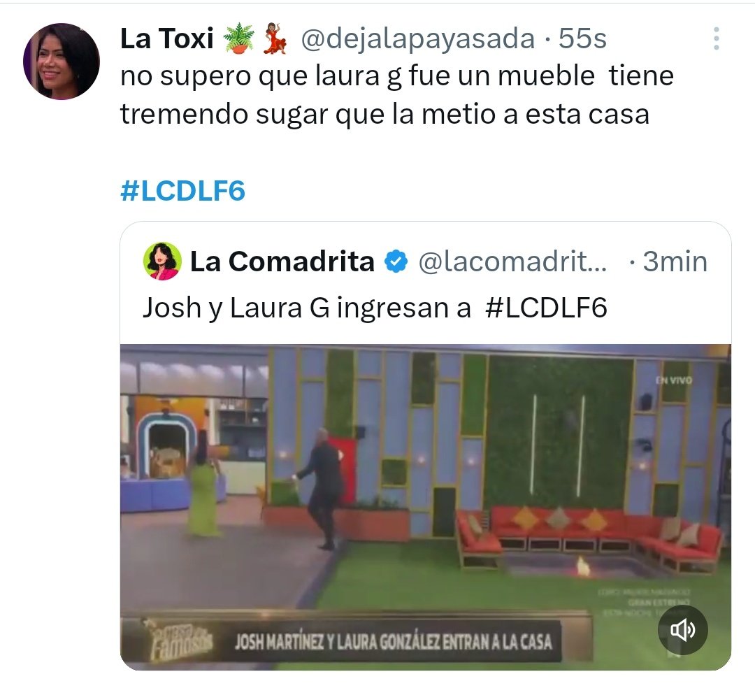 Estás son las mismas que se rasgan las vestiduras porque Alexa le invalidaron sus sentimientos, pero los logros de una mujer son cuestionando siempre... ¿Coherencia ?#LaCasaDeLosFamososCol3
#LaCasaDeLosFamososCol
#LCDLF6