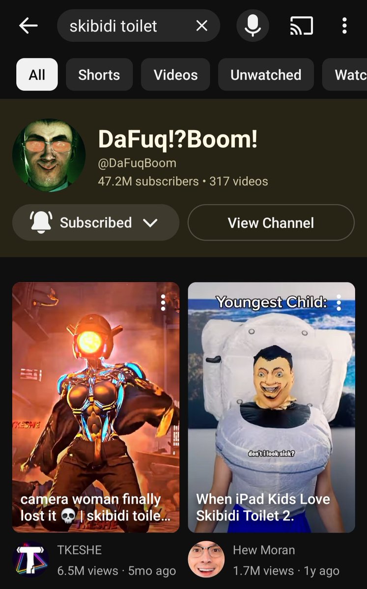 CruzCrafter's tweet image. Never search skibidi toilet on YouTube what the fuck is that