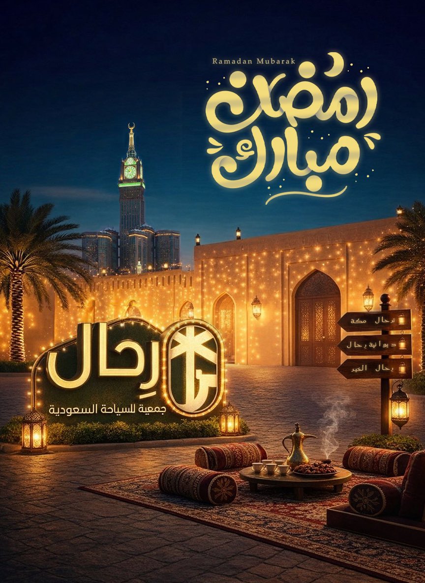 تهنئكم جمعية رِحال بقدوم شهر رمضان المبارك،
متمنين لكم شهراً مليئاً بالخير والبركة 🌙