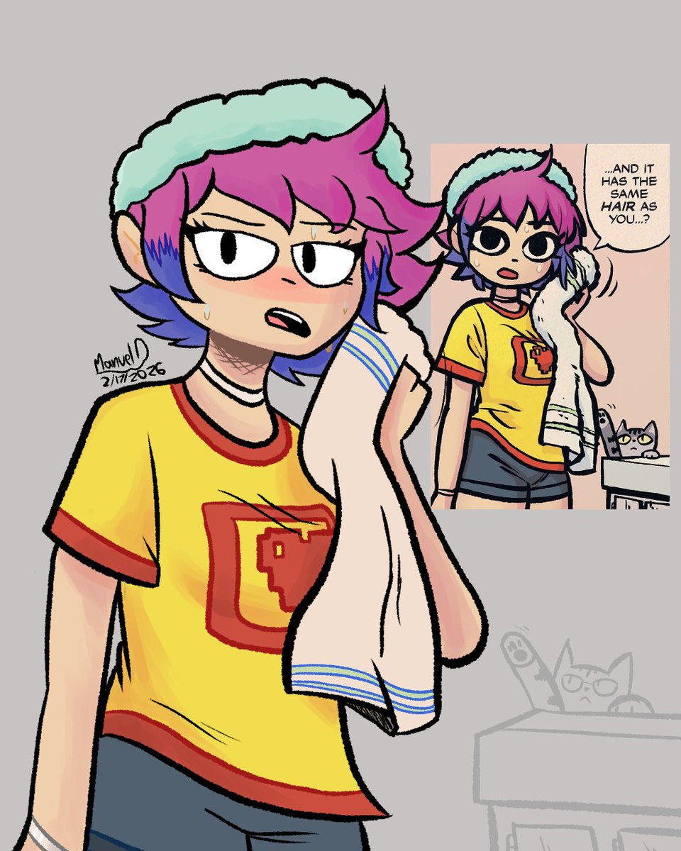 Redrew that one frame of Ramona from the latest Scott Pilgrim EX prequel comic
