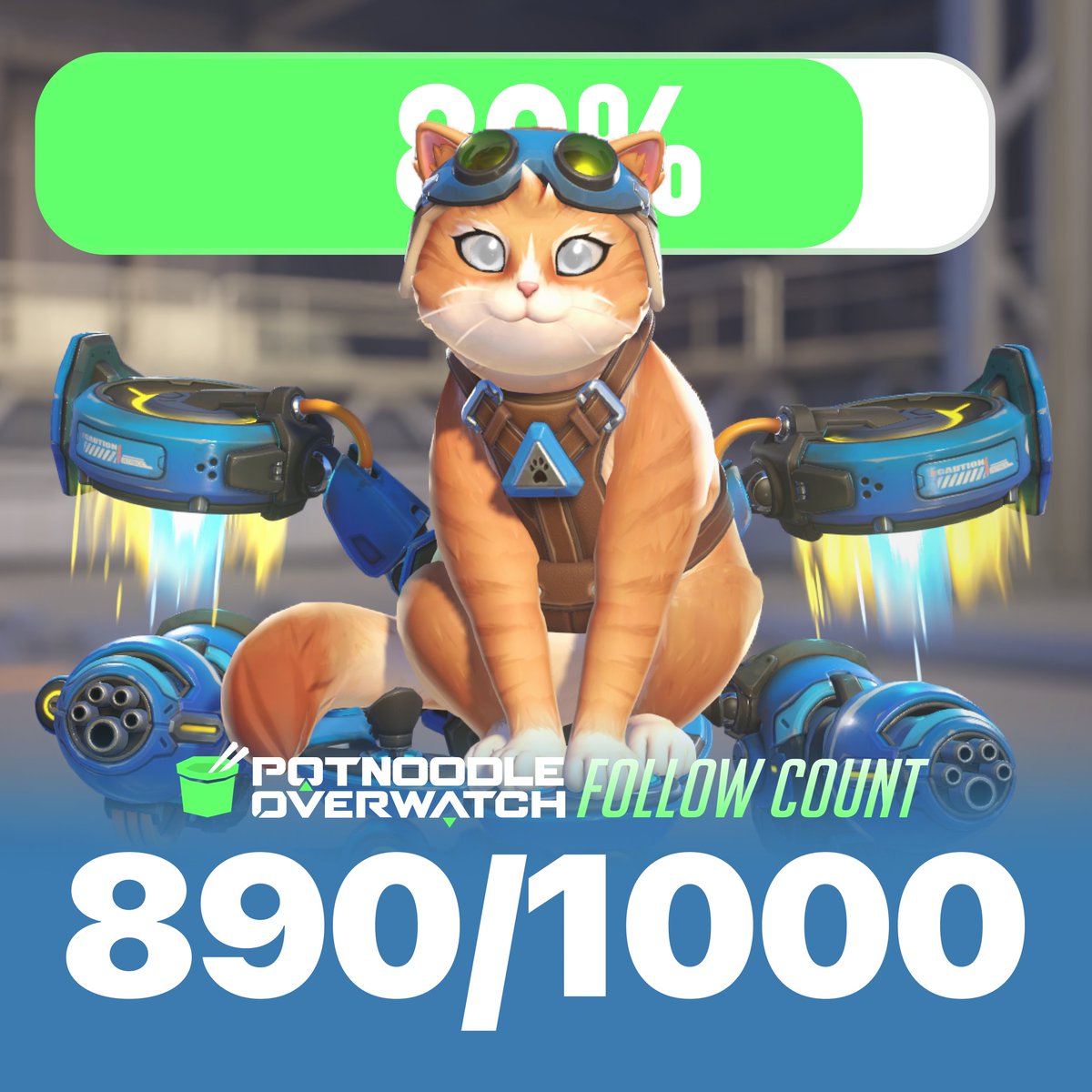 PotNoodleOW's tweet image. live on twitch and only 110 followers away from Jetpack Cat regaining her sight