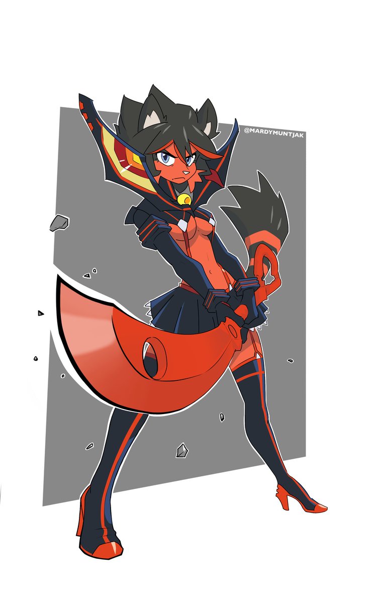 MardyMuntjak's tweet photo. Torracat Ryuko. Kill la Kill irrevocably altered my teenage brain back in the day #pokemon #killlakill https://t.co/3YxS2dBhhA