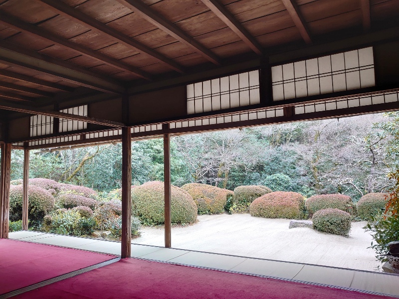 先日（2/12）にご案内で訪れた詩仙堂。 サツキと紅葉の時期に訪れる