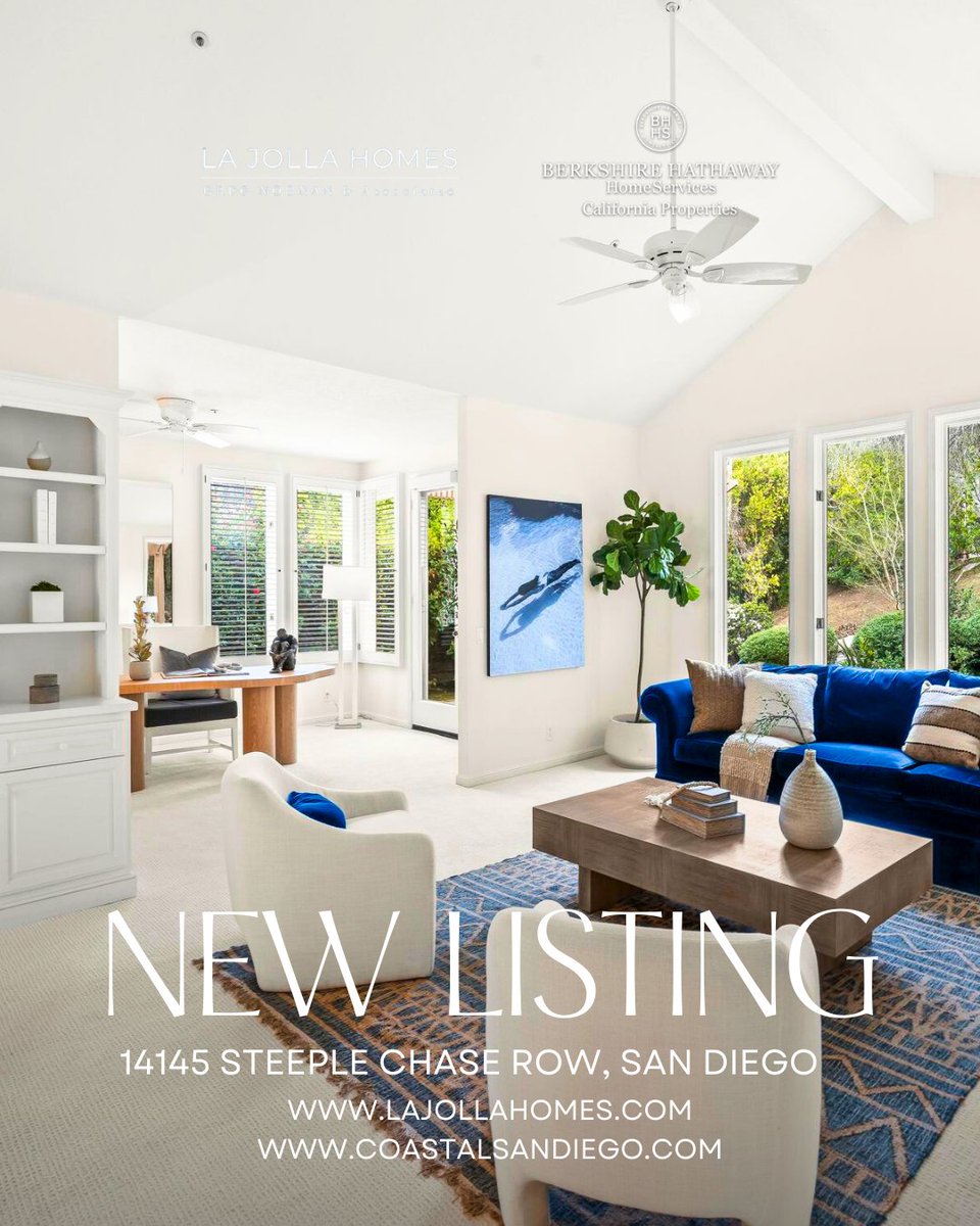 GregNoonanLJ's tweet photo. 📍14145 Steeple Chase Row, San Diego
🛏️ 2 beds | 🛁 3 baths | 2,672 sqft
Asking Price: $1,998,000
📞 Contact La Jolla’s #1 Top Agent and Team for any of your real estate needs! Call us today to schedule a showing at 1-800-La-Jolla. https://t.co/LDN0gIMwTh