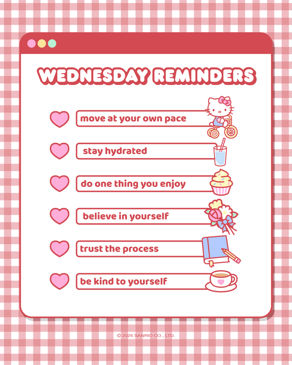 hellokitty's tweet image. #WellnessWednesday: Mid-week check in!  Tag a bestie who needs to hear this 💖✨