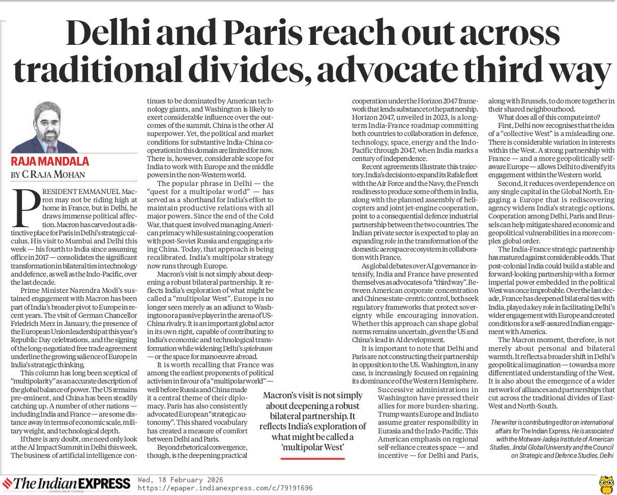 C. Raja Mohan tweet media