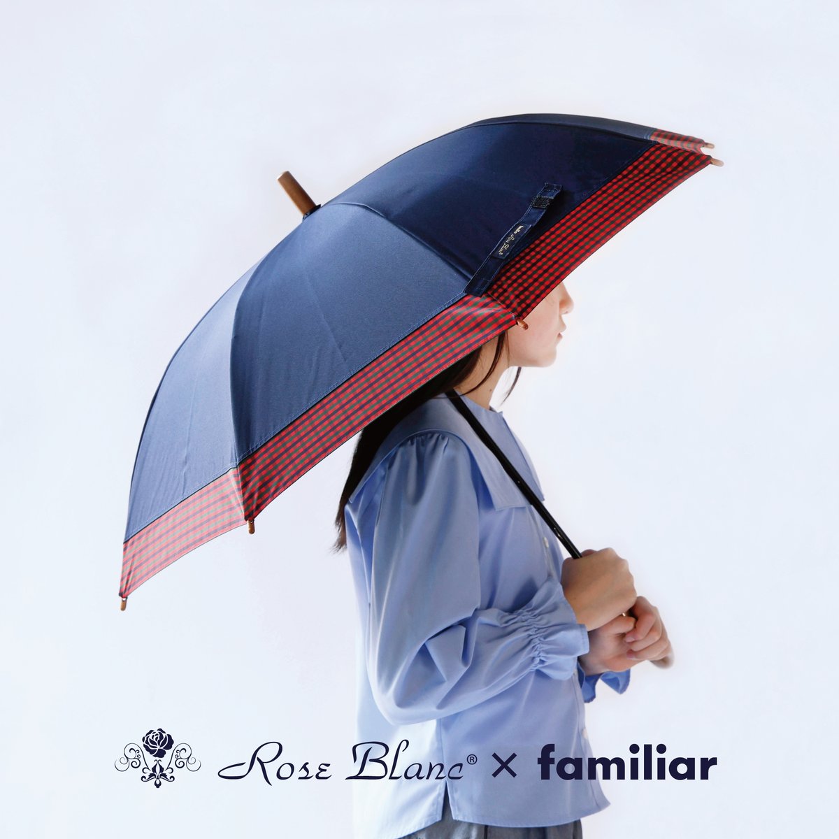 familiar × Rose Blanc 】 「familiar」100%遮光日傘コラボレーション