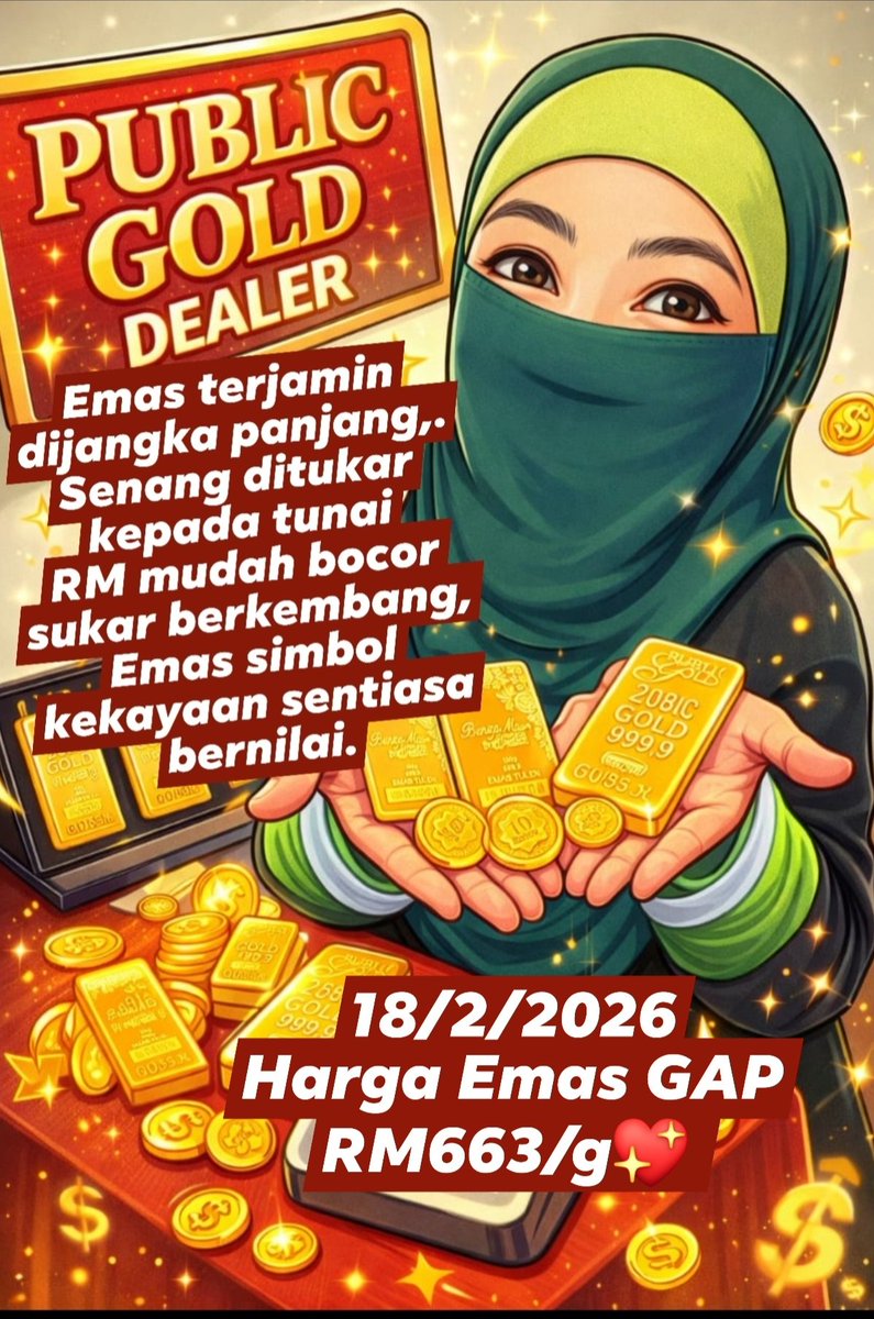 ZulkifliJamil's tweet photo. Konsisten Itu Kunci
Simpanan emas dibuat secara berkala, berdisiplin mampu membina dana kecemasan, melindungi nilai simpanan, dan menjadi aset sandaran pada masa hadapan.
Yang penting, mula dahulu
HARGA EMAS MASIH MENJUNAM 
https://t.co/RIBpCljEuQ
0138504481 Zul https://t.co/K0SkHyyxSE