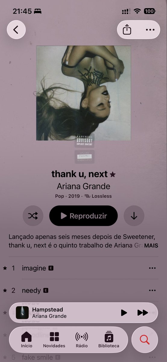 chartsariana's tweet photo. Ariana Grande’s albums with the new Apple Music update look amazing https://t.co/KwYVmYmIhb