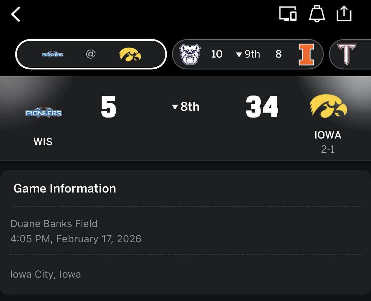 ChiefKeithCaps's tweet image. Had to do a double take… yes this is a baseball score not basketball or football

#NCAABaseball #IowaHawkeyes