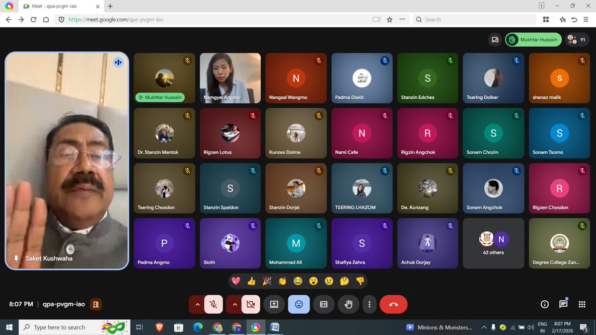 gdczanskar's tweet photo. @ULadakh, @gdczanskar and HLH, hosted a virtual talk by Ms Namgyal Angmo, IAS, DC Tawang.
100+ aspirants joined the session, which witnessed an energetic and engaging interaction.
HVC, UoL, also graced the occasion.
@lg_ladakh
@ashishkundra 
@ULadakh 
#upscpreparation https://t.co/xlbLoY3l8K