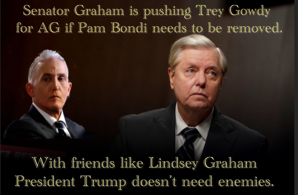 This would be a colossal mistake that would doom the remainder of President Trump’s term. 
  Both these 2 are swamp dwellers who only have one interest, which is protecting the Establishment. 
  Let’s not forget Gowdy walked out of Congress with his best buddy, Paul Ryan and 45
