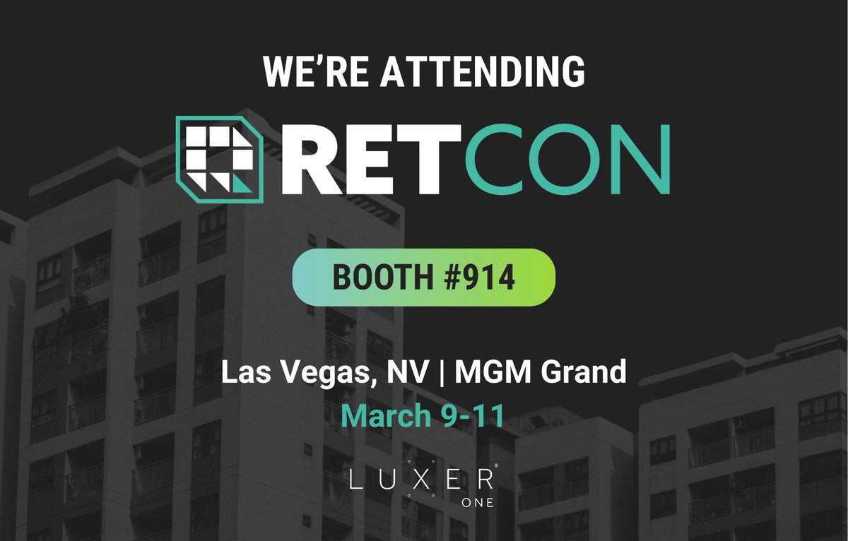 LuxerOne's tweet image. Excited to attending @RETCON this year!

As real estate continues to evolve, technology is playing a bigger role in how buildings operate, how tenants interact with the space, and how owners can drive long term value. 

Visit us!
📍 Booth #914
🗓️ March 9-11

#RETCON
