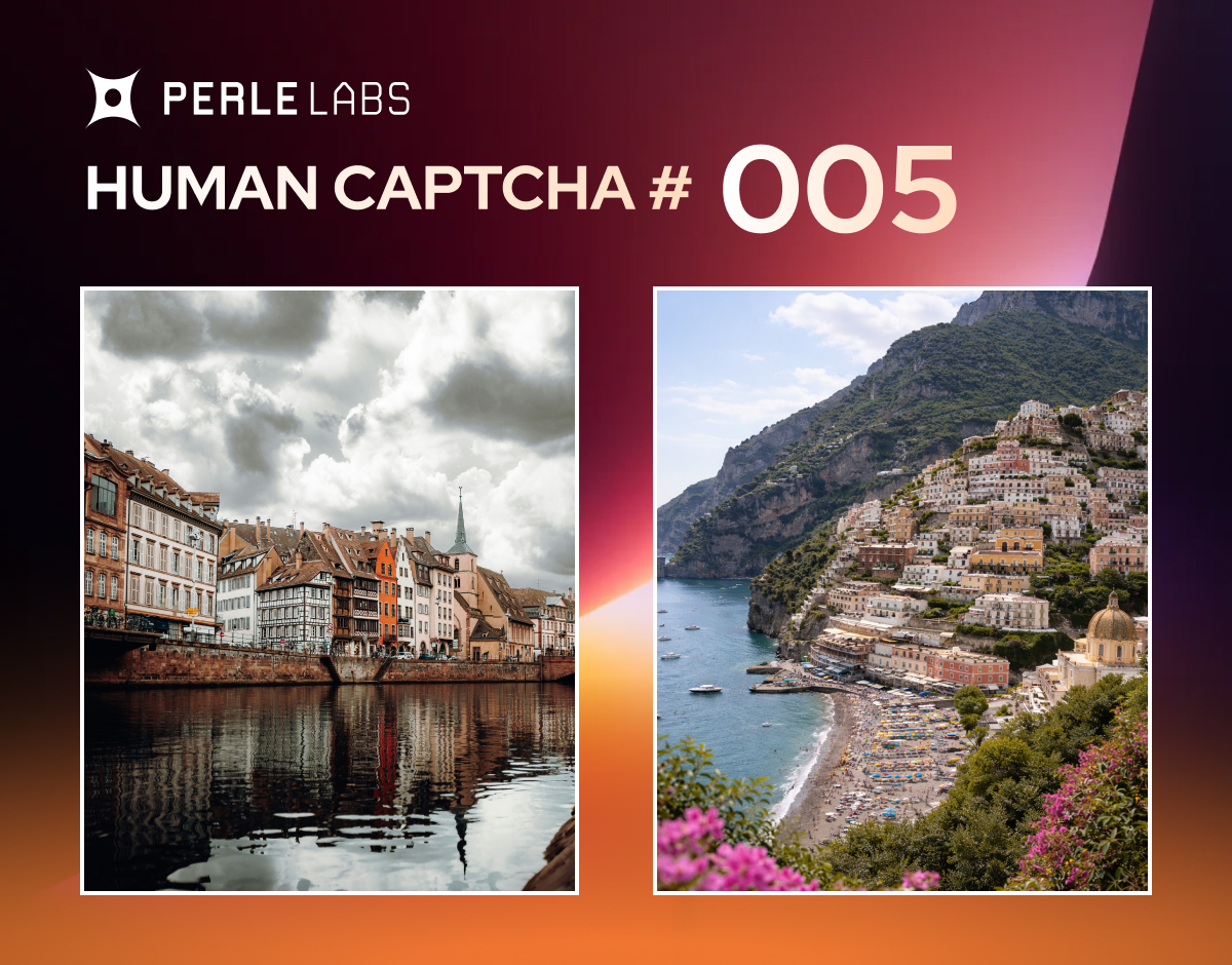 Perle Human CAPTCHA #5 📸

Let’s keep your captcha streaks alive. One of these vacation photos is real, and one was generated by AI.

Which one is real? Reply "left" or "right" and explain why ↓

This week's submissions close Sat, Feb 21th at 11:59pm UTC. Both answers will be