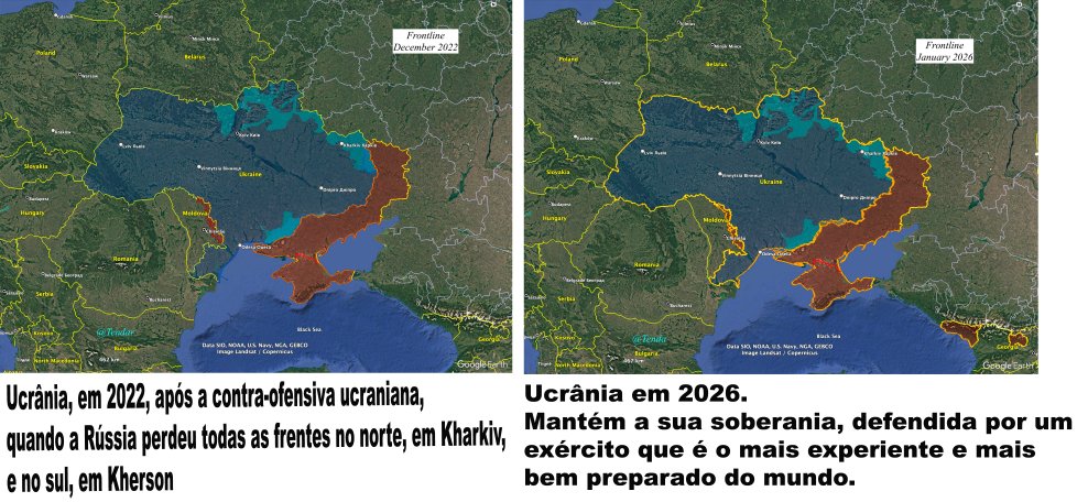 Desde 2022 que a Rússia tem vindo a conquistar território ucraniano à velocidade estonteante de um caracol.
O matreco, com o apoio trafulha da China, da Coreia e  Irão, conseguiu 2 proezas estratégicas: 
1,2 M de mortos, feridos e desaparecidos russos 
e meteu a economia russa no