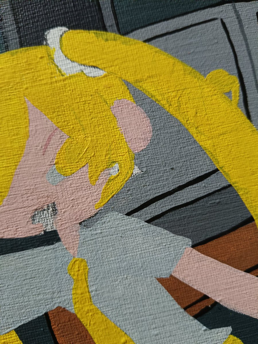 Odio pintar con amarillo, no cubre muy bien y debo darle mas de una capa 😭