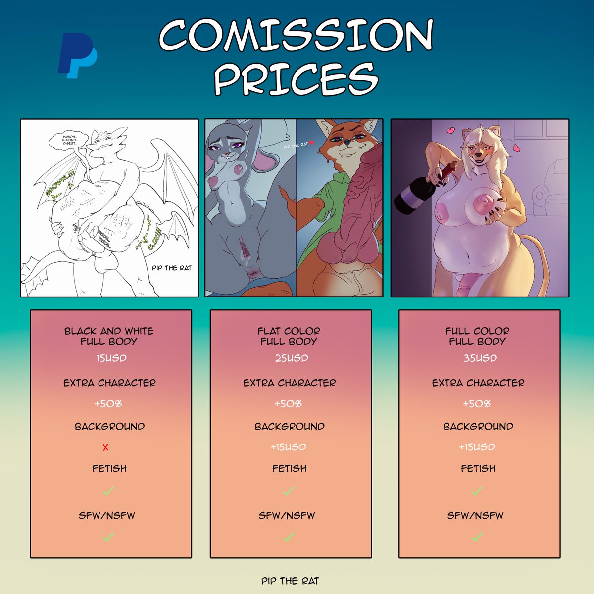 Pip the rat🔞 Comms open! tweet media