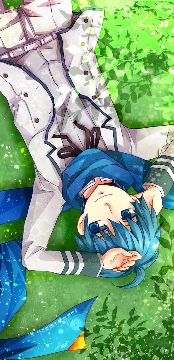 knmstar's tweet photo. 遅くなったけどKAITOおめでとう～！！！
１０年以上前のイラストだけど愛は変わってません！！
ボカロで一番最初に好きになったのKAITOだからな！（鏡音発表前） https://t.co/uskX89gzVL