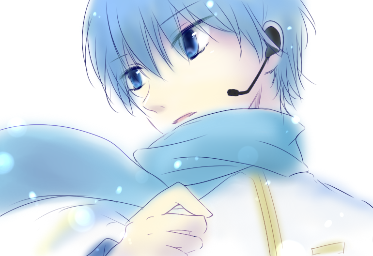 knmstar's tweet photo. 遅くなったけどKAITOおめでとう～！！！
１０年以上前のイラストだけど愛は変わってません！！
ボカロで一番最初に好きになったのKAITOだからな！（鏡音発表前） https://t.co/uskX89gzVL