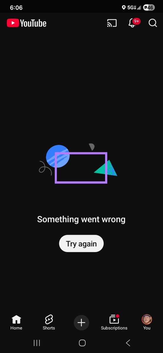 _Truckerb_'s tweet photo. @YouTube is down. At least for me and my gf on her phone to #YouTube #down https://t.co/ASZyTyNBPW