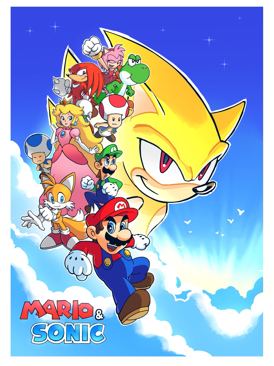 Mario &amp; Sonic ✨
#SuperMario #SonicTheHedgehog