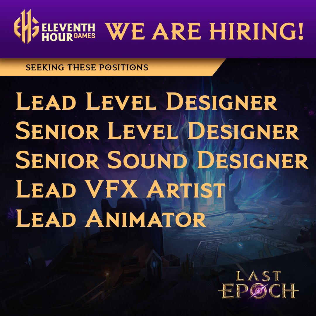 We're looking for talented individuals to fill some high priority Roles. 

If any of these roles sound like you, and you have a passion for ARPGs - we'd love to hear from you. We're a fully remote studio, with an international team. 

Apply here:bit.ly/46D6nRZ