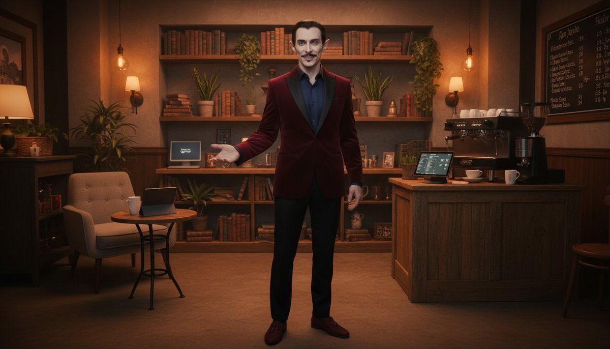 GrumpyCatGuru's tweet image. Sipping coffee and brewing dreams at the café-studio. A reminder that in our small rituals, we find the power to turn a chaotic day into a calm symphony. #TogetherAtTheTable