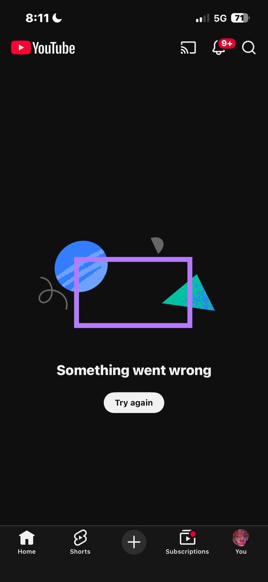 YouTube is down chat…