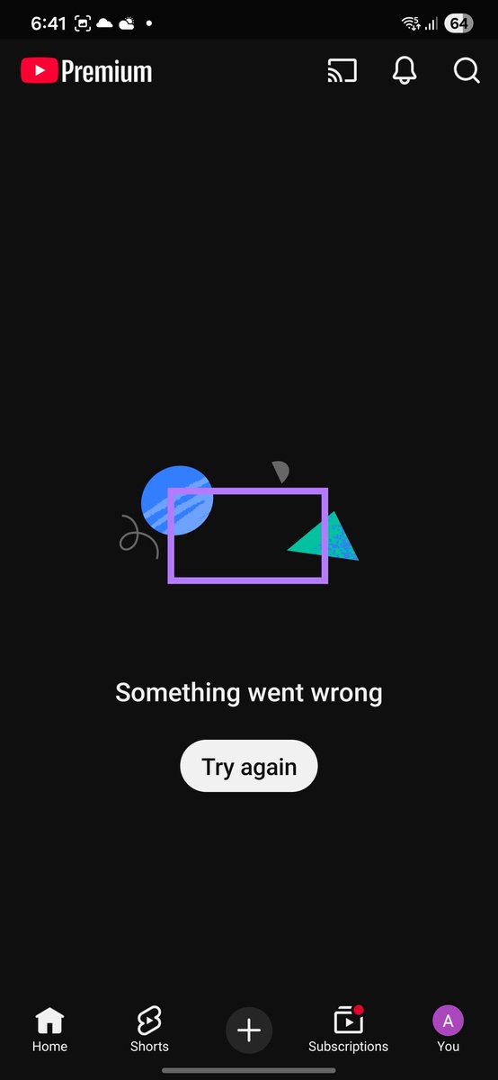 elanthirian's tweet photo. #YouTubeDOWN 🥲 https://t.co/GG4HNJbHlK