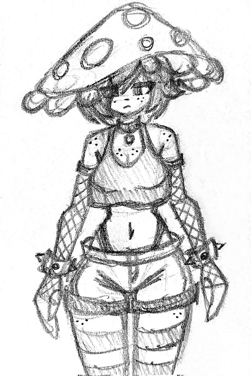(1/2) Goth mushroom gal 🐸👉👈 <a href="/TheKicelle/">Kicelle the sussy impostor 🧑‍🚀</a>

#Mushroomgirl #monstergirl #rkgk #originalcharacter #oc #mushroom #ArtistOnTwitter #art #arte #goth