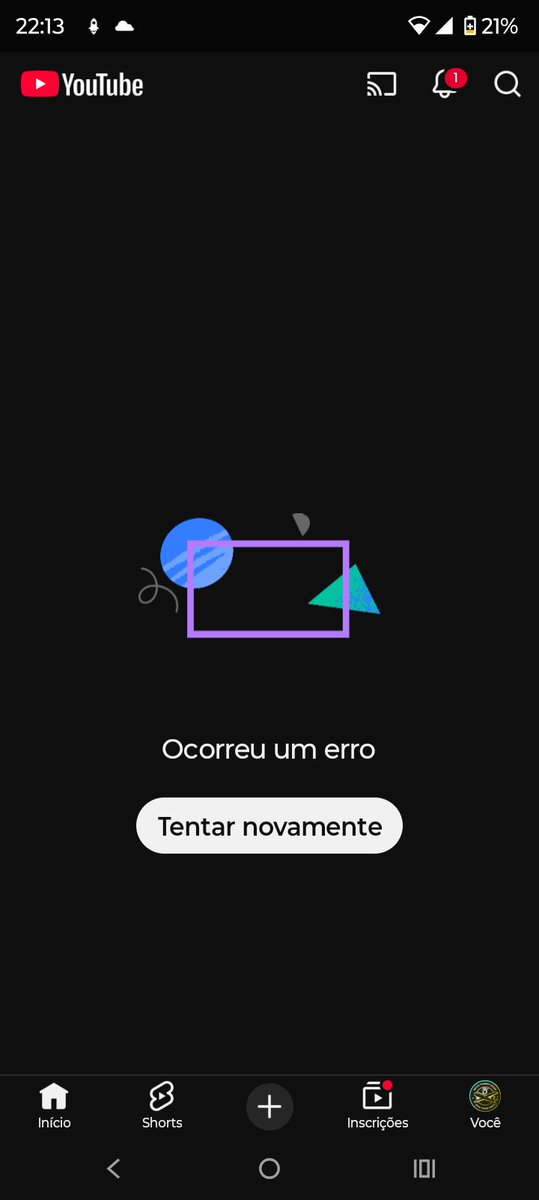 BRUNOYUDIGAMES's tweet photo. Gente, só comigo está acontecendo isso? @TeamYouTube @YouTube @YouTubeBrasil https://t.co/X5GWzEk8xf