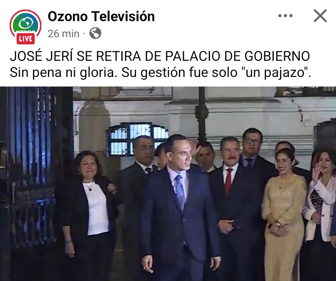 El Comercio: 'Censuran a Jeri'
La República: 'El congreso consiguió los votos'

Ozono TV: