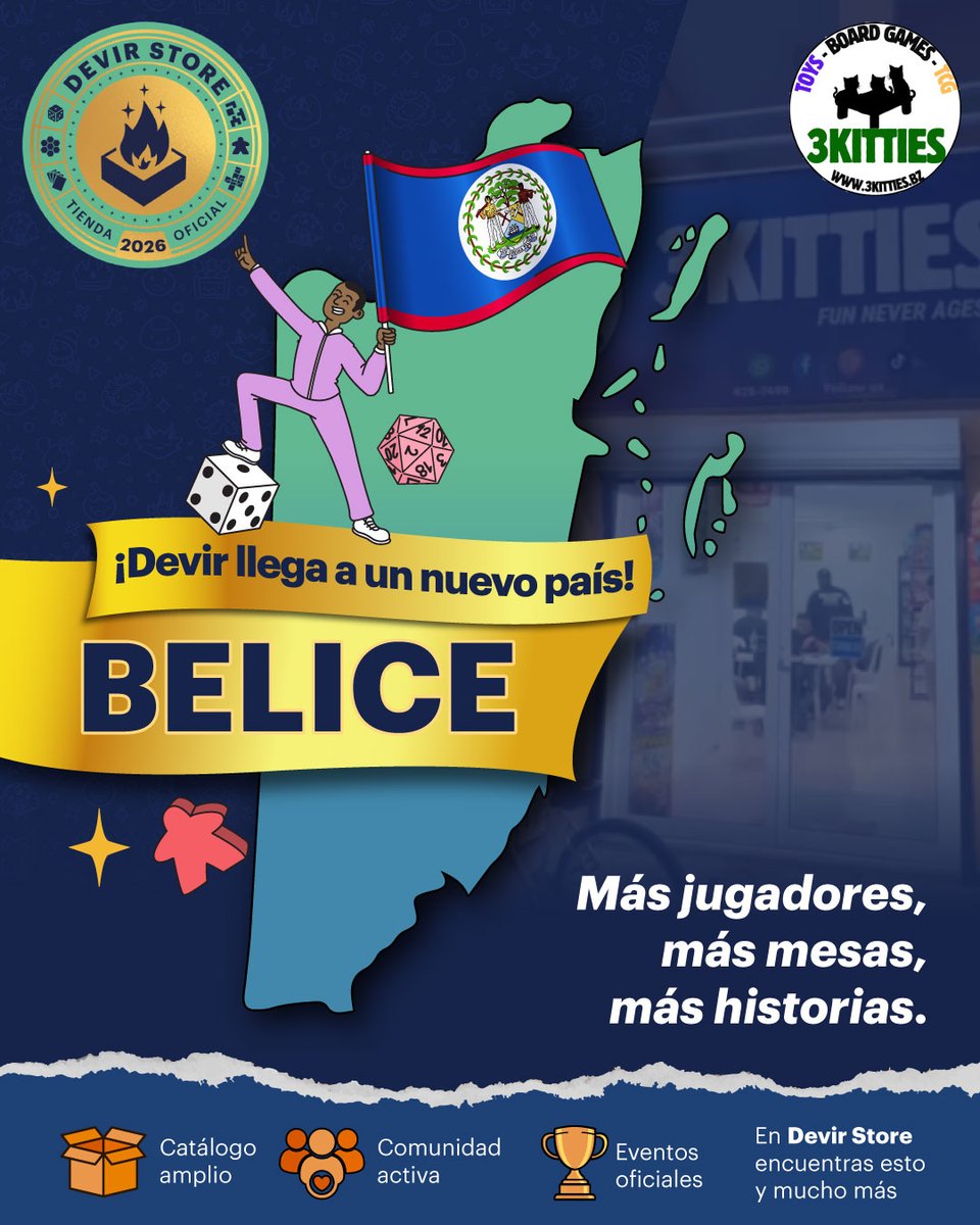 DevirAmericas's tweet photo. Belice get ready to play big! 🎲🏠

📍 Corner of Cinderella St. &amp; Progress St., Orange Walk Town.

⏰ Store Hours:

• Mon - Fri: 8:00 AM - 12:00 PM | 1:00 PM - 7:00 PM
• Saturday: 8:00 AM - 12:00 PM | 1:00 PM - 5:00 PM
Let’s make every move count! 🐾✨

#DevirAmericas https://t.co/dM9pAwYUi7