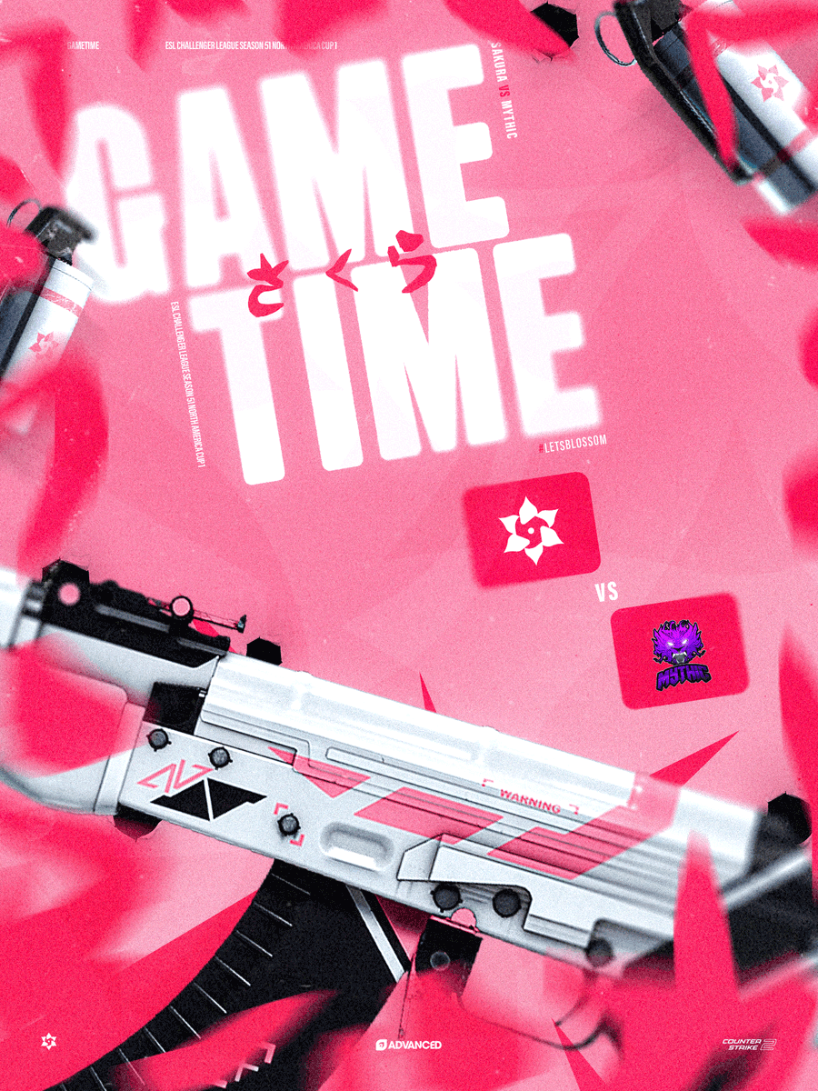 SakuraGGz's tweet photo. A Mythic matchup
A battle for the ages
Our run begins here
We take on @MythicRebornGG for our first match in the first ECL Cup of the year, beginning at 9PM EST.
#LetsBlossom🌸 https://t.co/wNaNyyOIom