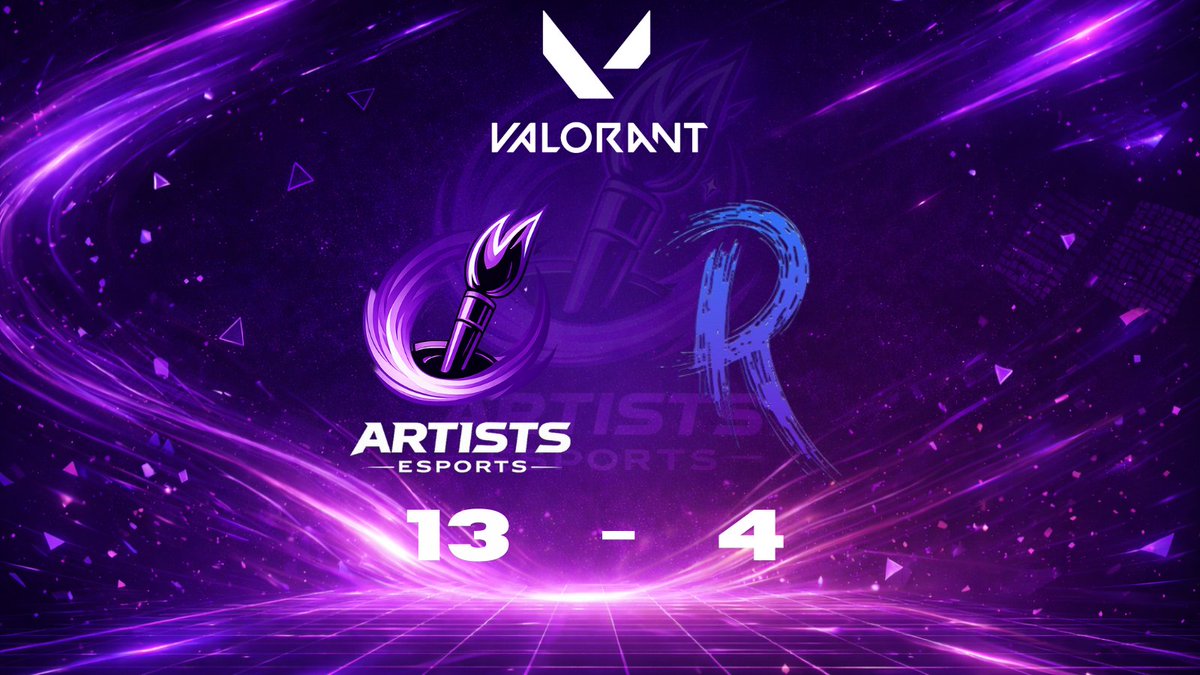 🚨 Results  🚨

In the second week of the WEL Season 10 Our Artist Valorant team took on <a href="/TheRejects_GG/">The Rejects</a> to decide 3rd and 4th in group B.

The Artists take the W 13 - 4 with some true artistic flare and precision. 

GG to The Rejects, Ty for the game 

#PaintAPitcure #WEL10 #ART