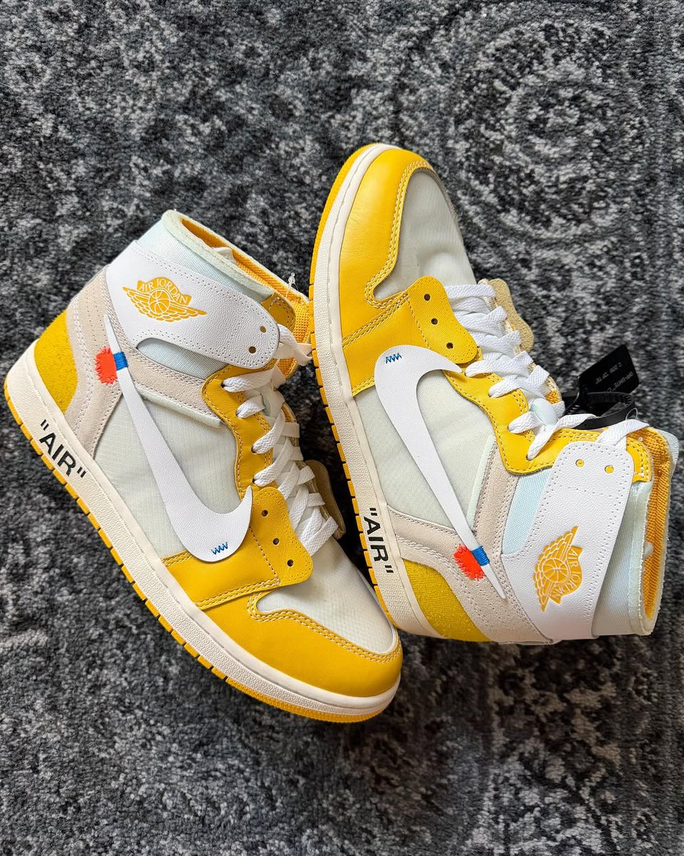 off white jordan ones yellow