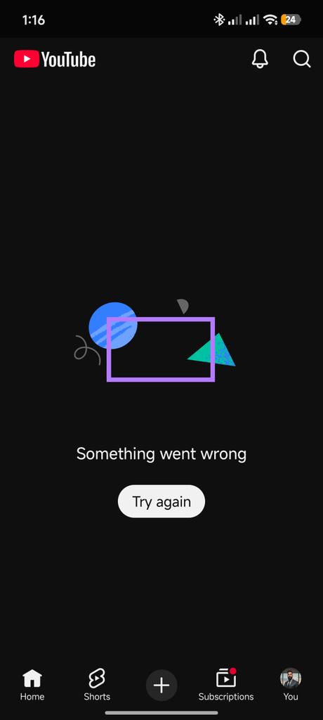 yanridouane's tweet photo. Guys, YouTube DEAD for anyone else? 😭
'Something went wrong' screen stuck on loop — no videos loading at all!!
Am I alone or is it global? Drop 🔥 if you're facing this too!
@YouTube @TeamYouTube
#YouTubeDOWN #YouTubeOutage https://t.co/C6JbHIvOlf
