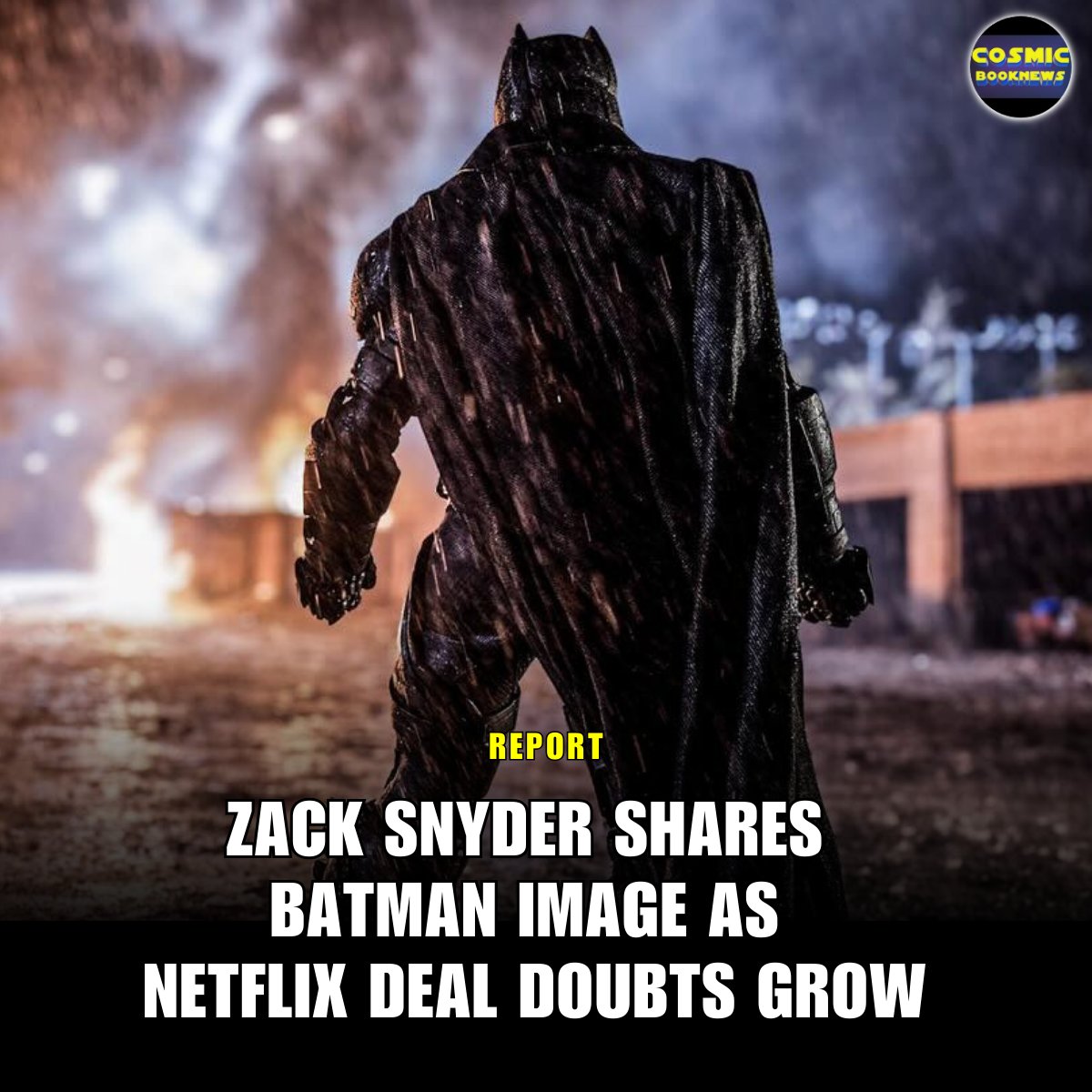 cosmicbooknews's tweet photo. Here we go again!!!

Zack Snyder posted another behind-the-scenes image of Ben Affleck as Batman, but this time it lands in the middle of growing doubt about Netflix buying Warner Bros. Discovery.

“Standing in the freezing rain in Detroit with Ben Affleck as we brought Gotham to life for Batman v Superman: Dawn of Justice,” Snyder wrote on Instagram.

As previously reported, the pendulum has swung back toward Paramount in the Warner Bros. Discovery sale talks.

More: https://t.co/AkdV18ZIhg