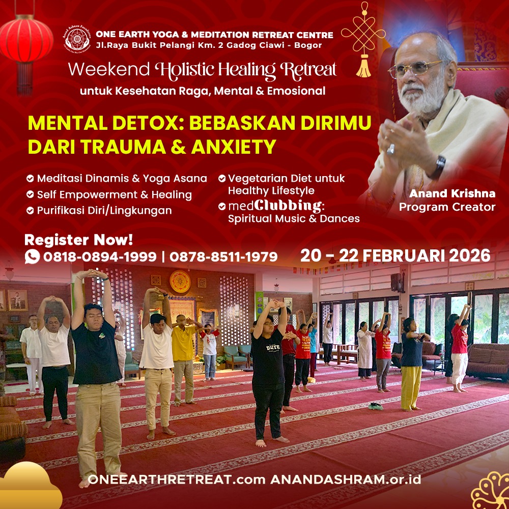 Detox dirimu dari #Trauma #Anxiety yang bebani #Mental

✅ 36+ th Pengalaman 
✅️ 5 jt+ Partisipan   
✅️ Berdasar #Pengalaman #AnandKrishna sembuh #KankerDarah #Leukimia 

Info bit.ly/3Qsmb1J 

#SehatHolistik #YogaBogor #SehatMental #MeditasiBogor #RetreatBogor