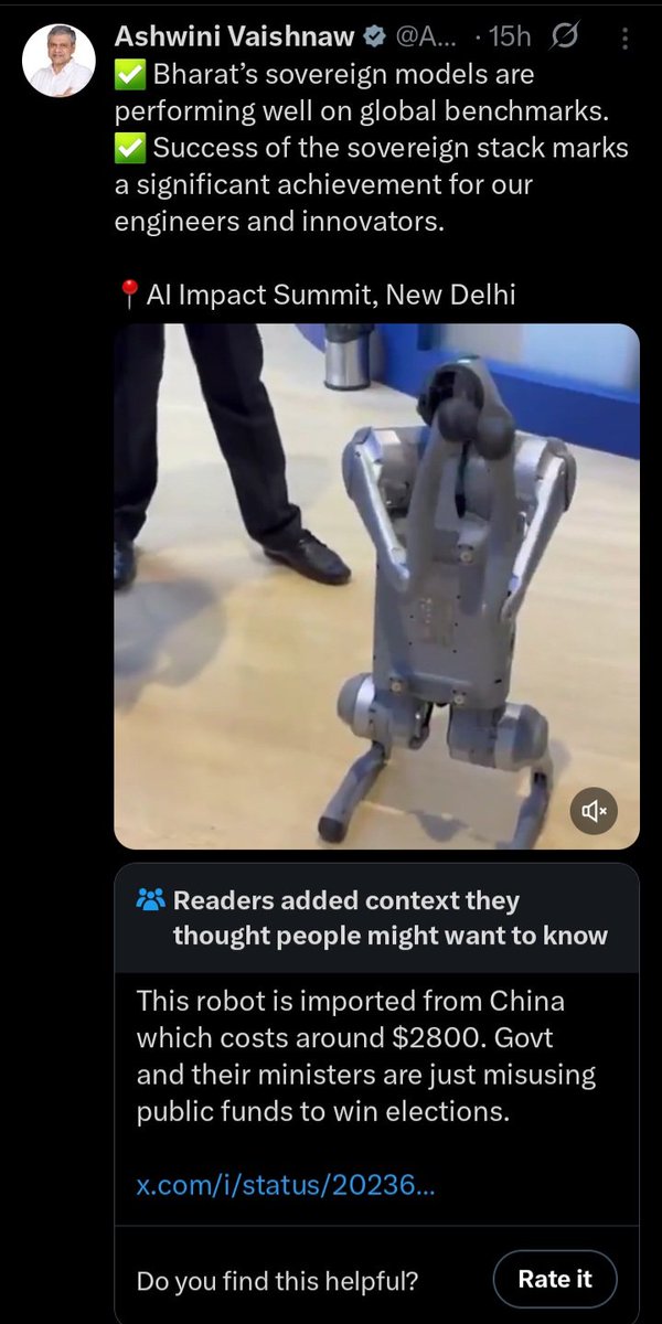 Has our minister lost it! He is showing Chinese robots as Indian masterpiece, and what kind of people have been filled in Modi's cabinet. Since yesterday, there has been a huge uproar, and even Galgotia admitted it. What is this joke going on. #AISummit #INDvsPAK